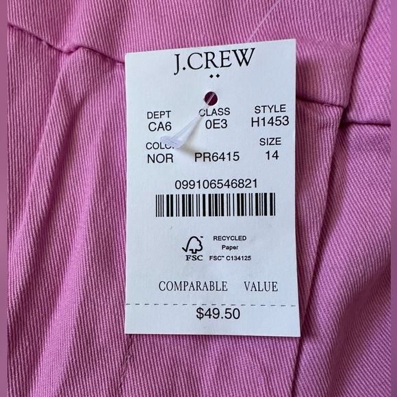 Women’s J.Crew Size 14 Pink 5” Shorts - Picture 4 of 8